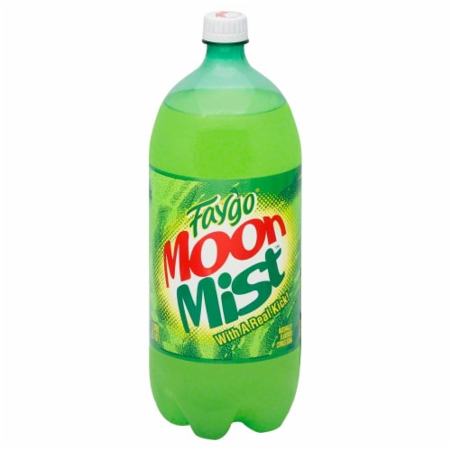 Faygo Moon Mist Soda Bottle Perspective: front