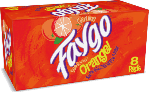 Faygo® Orange Soda Cans Perspective: front