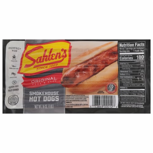 Sahlen’s Smokehouse Pork and Beef Hot Dogs