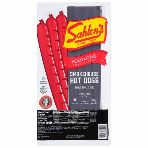 Sahlen s Footlong Smokehouse Hot Dogs 24 Oz Pick n Save