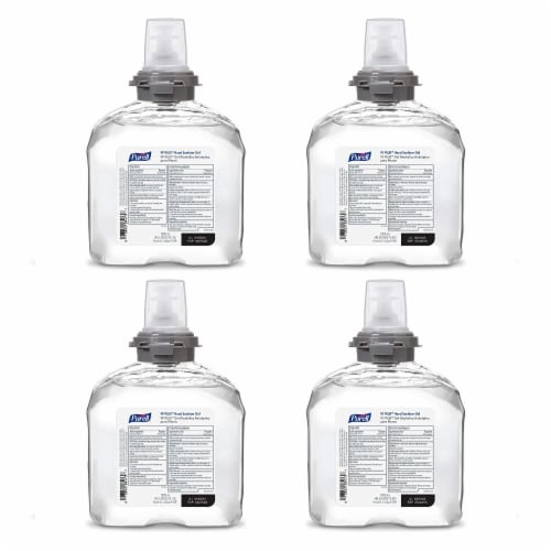 PURELL VF PLUS Hand Sanitizer Gel, Fragrance Free, 1200 mL TFX Sanitizer Refills Perspective: front