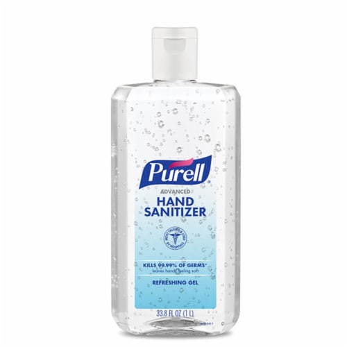 PURELL® SANITIZER,FLIP CAP, 1L 9683-04 Perspective: front