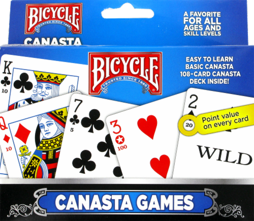 Bicycle® Canasta Playing Cards - Red/White Perspective: front