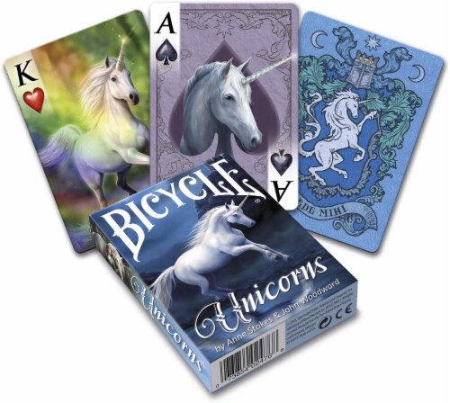 Bicycle® Anne Stokes Unicorns Card Deck Perspective: front