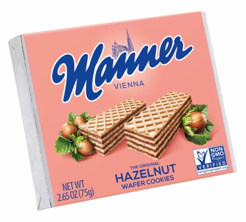 Manner Vienna Hazelnut Wafer Cookies Perspective: front