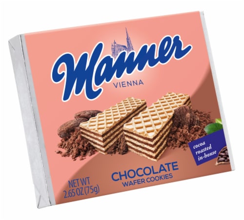 Manner Vienna Chocolate Wafer Cookies Perspective: front