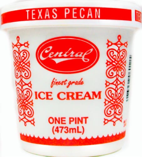 Central Texas Pecan Ice Cream Pint Perspective: front