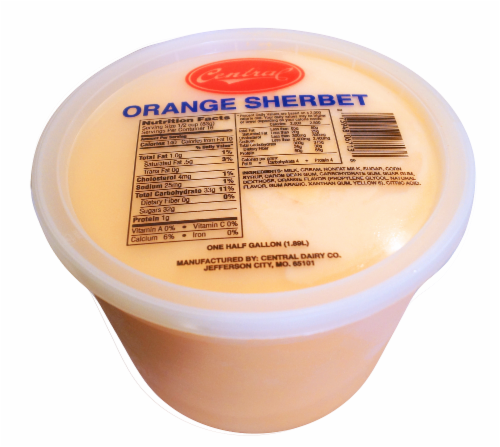 Central Orange Sherbet Tub Perspective: front