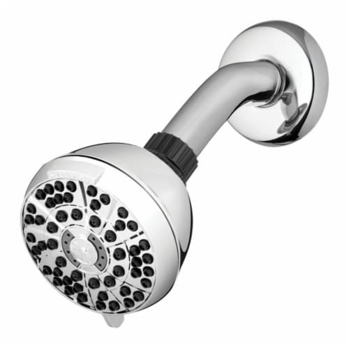 Waterpik PowerPulse+ Chrome 6 settings Wallmount Showerhead 1.8 gpm - Total Qty: 1 Perspective: front