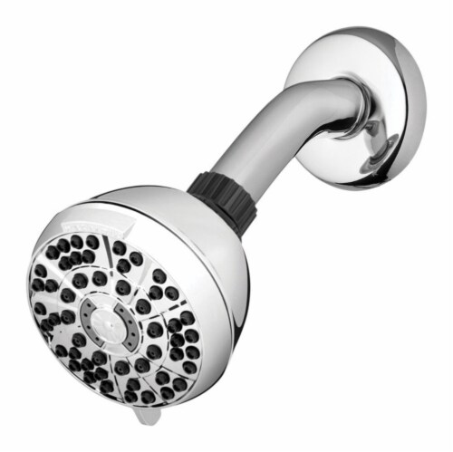 Waterpik PowerPulse+ Chrome 6 settings Wallmount Showerhead 1.8 gpm - Total Qty: 1 Perspective: front
