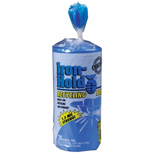 Glad Recycling Blue Large Drawstring Bags, 28 ct - Kroger