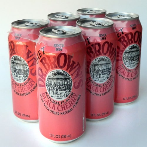 Dr. Brown's® Diet Black Cherry Soda Perspective: front