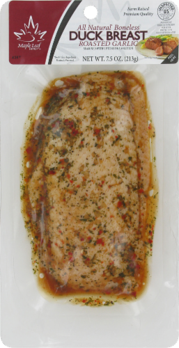 Maple Leaf All Natural Boneless Fresh Duck Roasted Garlic Breast Perspective: front