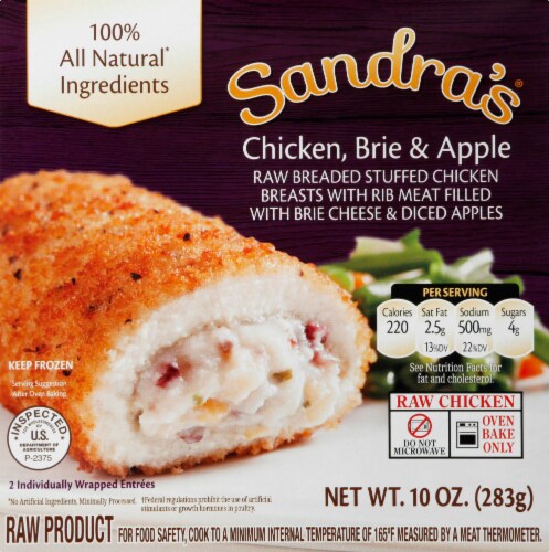 Sandra's Chicken Brie & Apple Entree Perspective: front