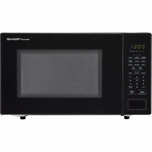 Sharp Carousel 1000 Watt Countertop Microwave Oven - Black Perspective: front