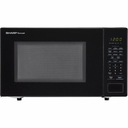 Sharp 1.4 cu.ft. Black Stainless Steel Countertop Microwave