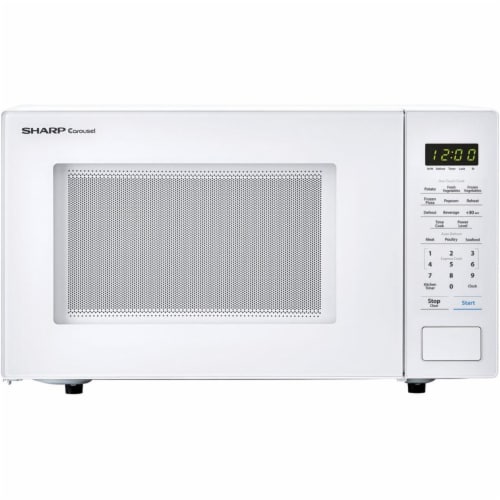 Sharp Carousel 1000 Watt Countertop Microwave Oven - White Perspective: front
