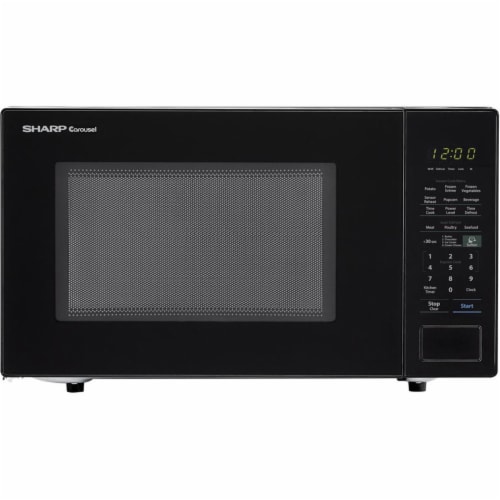 Sharp Carousel 1000 Watt Countertop Microwave Oven - Black Perspective: front