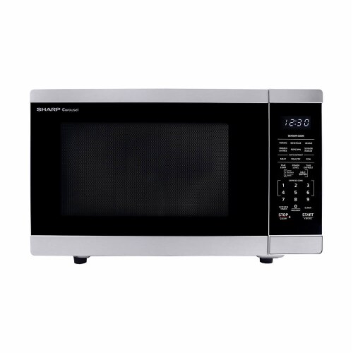 Sharp SMC1464HS 1.4 Cu. Ft. Silver Countertop Microwave Perspective: front