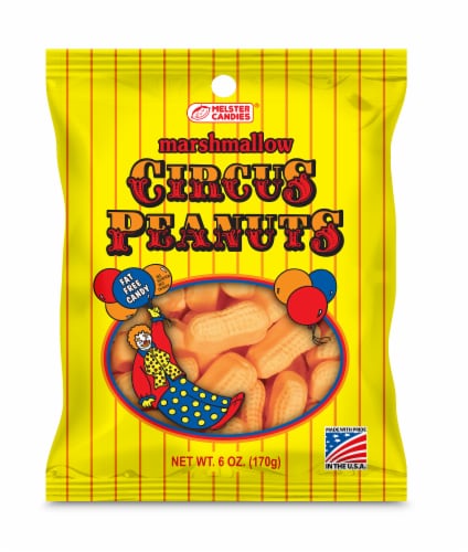 Melster Candies® Marshmallow Circus Peanuts Perspective: front