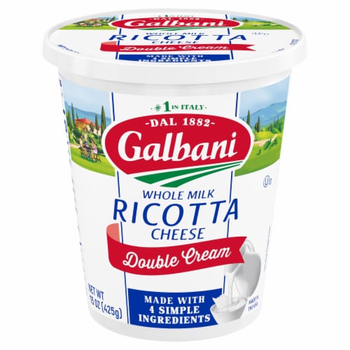 Galbani Whole Milk Double Cream Ricotta Cheese Perspective: front