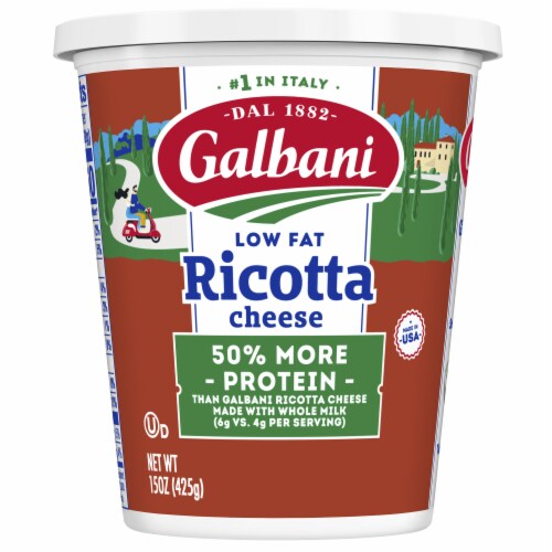 Galbani Low Fat Extra Protein Ricotta Cheese, 15 oz Perspective: front