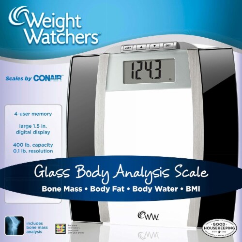 Conair Weight Watchers Glass Body Analysis Scale, 1 ct Kroger