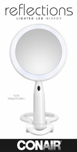 Conair Reflections Lighted LED Mirror - White Perspective: front