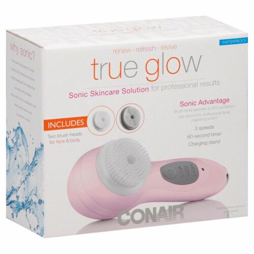Conair True Glow Pink Sonic Facial Skincare System Brush, 1 ct - Kroger