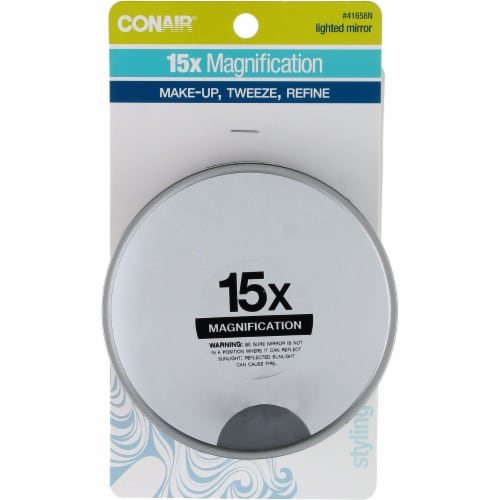 Conair Styling Essentials 15x Magnification Lighted Mirror Perspective: front