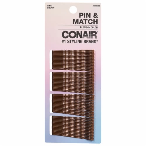 Conair Brown Color Match Bobby Pins Perspective: front