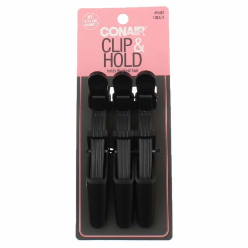 Conair Clip & Hold Hair Clips, 3 Ct Perspective: front