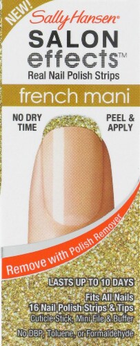 Sally Hansen Salon Effects French Mani Gold Cabaret Nail Polish Strips, 16  Count - Kroger