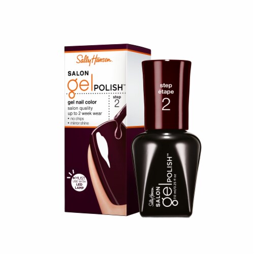 Sally Hanson® Salon Gel Polish™ Pat on the Black Step 2 Gel Nail Color Perspective: front