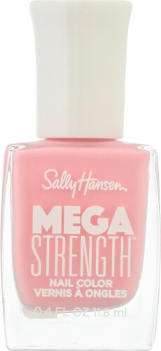 Sally Hansen Mega Strength 024 Pink Like a Girl Nail Color Perspective: front