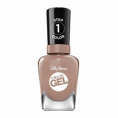 Sally Hansen Miracle Gel Mocha Me Crazy Step 1 Nail Color Perspective: front