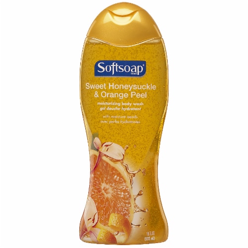 Softsoap Sweet Honeysuckle & Orange Peel Body Wash Perspective: front