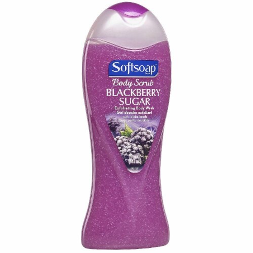 Softsoap Sugar Scrub Blackberry Bodywash Perspective: front