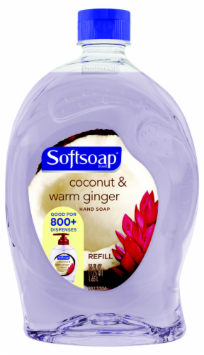 Softsoap Coconut & Warm Ginger Liquid Hand Soap Refill Perspective: front