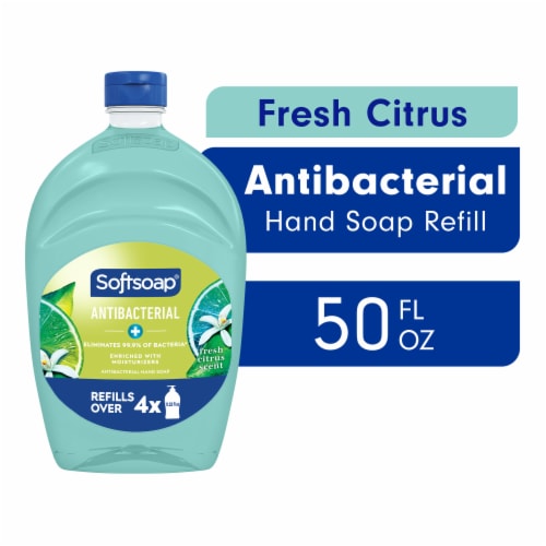 Softsoap Liquid Hand Soap Refill Antibacterial Fresh Citrus Scent Perspective: front