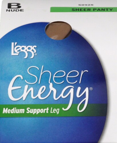 L'Eggs® Sheer Energy® Size B Medium Support Leg Sheer Pantyhose - Nude, 1  ct - Fred Meyer