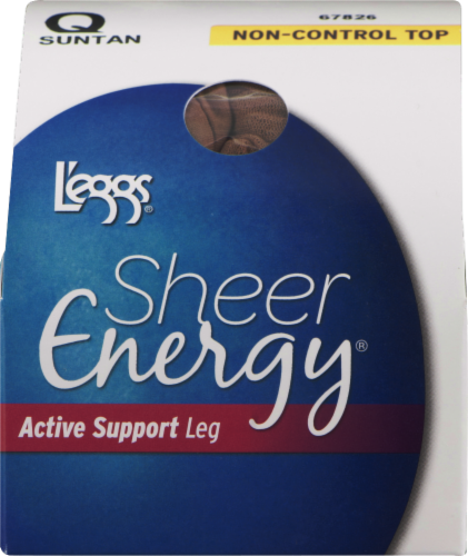 L'eggs® Sheer Energy® Women's Active Support Leg Non-Control Top Pantyhose  - Suntan, Q - Kroger