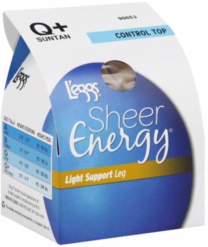 L'eggs® Sheer Energy® Women's Light Support Leg Control Top Pantyhose -  Suntan, Q - Baker's