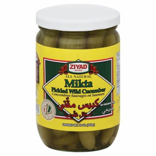 Ziyad All Natural Mikta Pickled Wild Cucumber Perspective: front