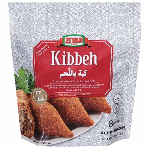Ziyad® Kibbeh Krass Cracked Wheat & Halal Beef Croquettes Perspective: front