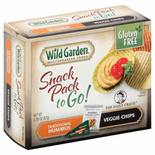 Wild Garden Traditional Hummus & Veggie Chips Snack Pack Perspective: front