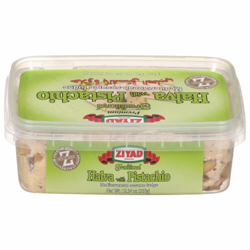 ZIYAD® Mediterranean Sesame Fudge Halva with Pistachio Perspective: front
