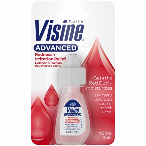 Visine Advanced Eye Drops Perspective: front