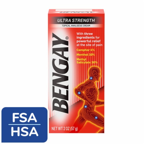 Ultra Strength Bengay Non-Greasy Topical Pain Relief Cream Perspective: front