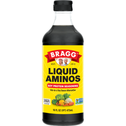 Bragg Liquid Aminos Gluten-Free Soy Protein Seasonin Perspective: front